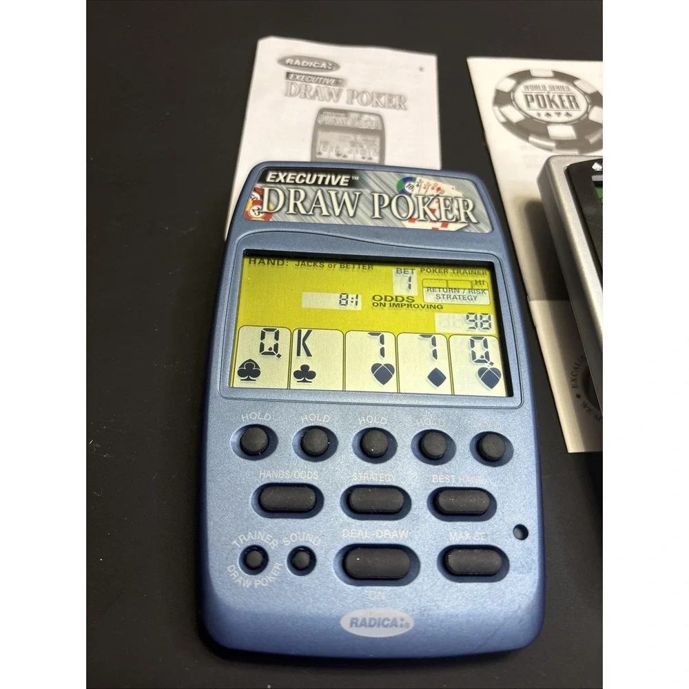 Lot 2 Handheld Electronic Poker Games Radica Draw Poker WSOP Texas Hold'em